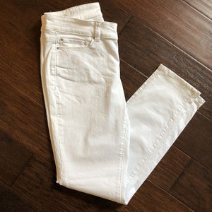 Ann Taylor Modern Fit White Jeans